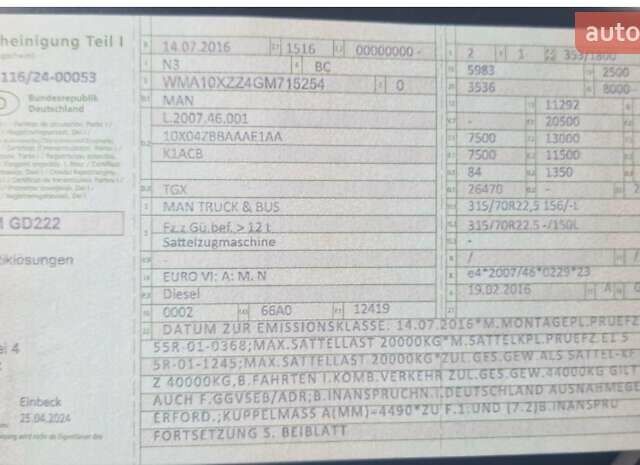 Зеленый МАН ТГКС, объемом двигателя 12.5 л и пробегом 755 тыс. км за 23500 $, фото 37 на Automoto.ua