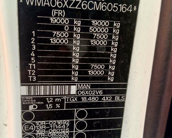 Белый МАН TGX 18.480, объемом двигателя 0 л и пробегом 1 тыс. км за 27000 $, фото 9 на Automoto.ua