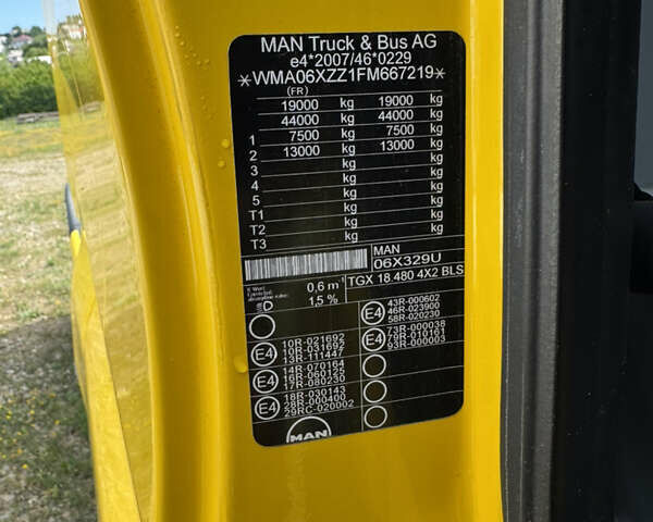 Желтый МАН TGX 18.480, объемом двигателя 0 л и пробегом 789 тыс. км за 20196 $, фото 21 на Automoto.ua
