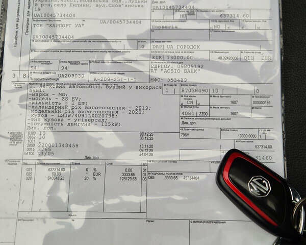 Синий МГ ZS EV, объемом двигателя 0 л и пробегом 127 тыс. км за 11900 $, фото 15 на Automoto.ua