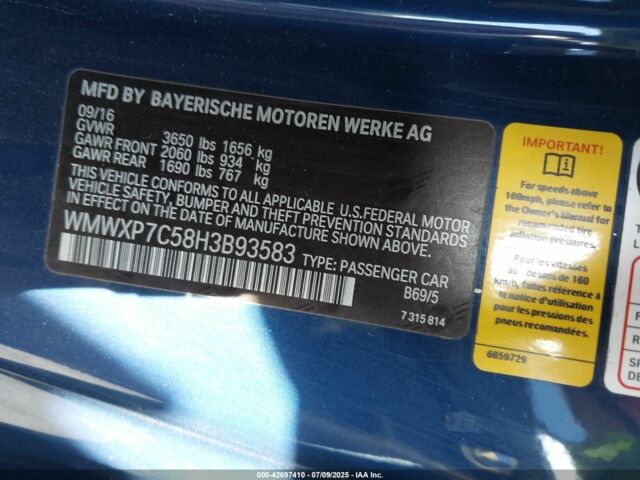 Синий Мини Купер С, объемом двигателя 2 л и пробегом 120 тыс. км за 11200 $, фото 8 на Automoto.ua