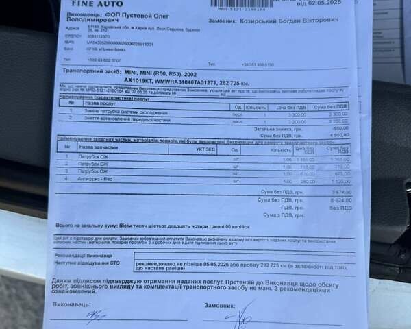 Серый Мини Купер, объемом двигателя 1.6 л и пробегом 285 тыс. км за 4100 $, фото 25 на Automoto.ua