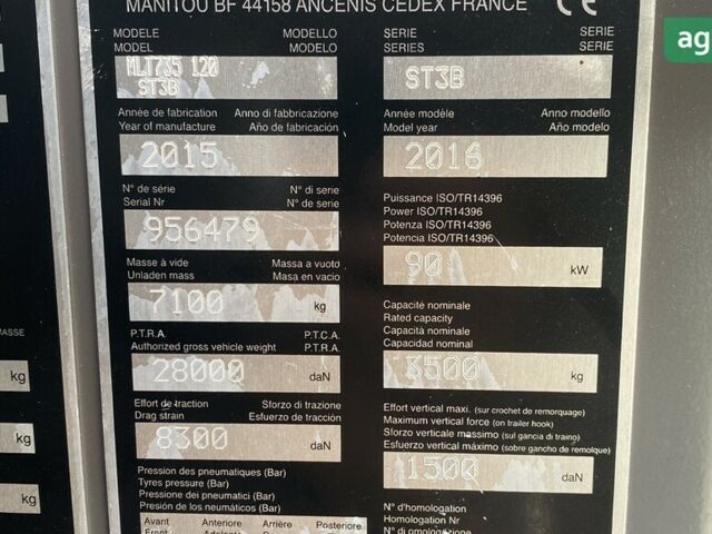 Маніту MLT 735-120 LSU, об'ємом двигуна 0 л та пробігом 0 тис. км за 65000 $, фото 23 на Automoto.ua