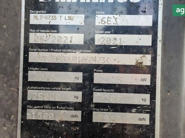 Маниту MLT Х735 ТLSU 2021 в Красноград на Automoto.ua Маниту MLT Х735 ТLSU, объемом двигателя 0 л и пробегом 0 тыс. км за 31078 $, фото 7 на Automoto.ua