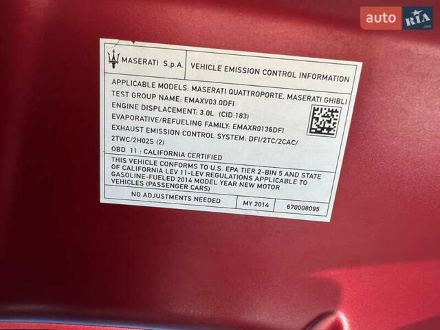 Красный Мазерати Гибли, объемом двигателя 2.98 л и пробегом 70 тыс. км за 17900 $, фото 10 на Automoto.ua