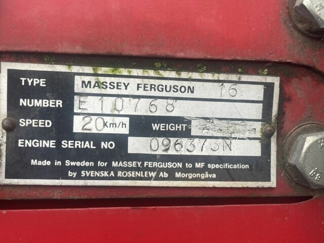 Червоний Массей Фергюсон 16, об'ємом двигуна 0 л та пробігом 10 тис. км за 14500 $, фото 4 на Automoto.ua