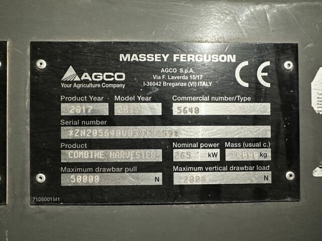 Массей Фергюсон Другая, об'ємом двигуна 8.4 л та пробігом 1 тис. км за 192384 $, фото 5 на Automoto.ua