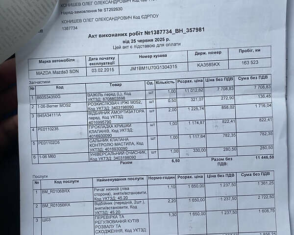Белый Мазда 3, объемом двигателя 2 л и пробегом 180 тыс. км за 9500 $, фото 32 на Automoto.ua