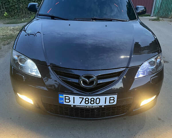 Черный Мазда 3, объемом двигателя 2 л и пробегом 204 тыс. км за 6700 $, фото 1 на Automoto.ua