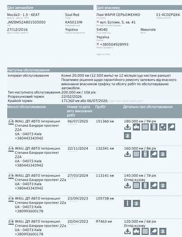 Красный Мазда 3, объемом двигателя 1.5 л и пробегом 158 тыс. км за 12500 $, фото 39 на Automoto.ua