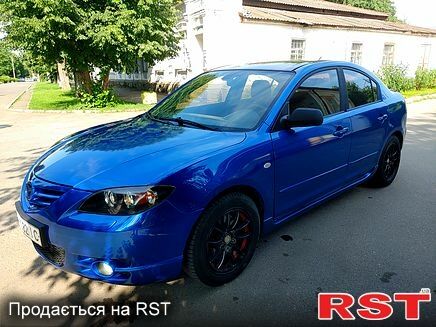 Синий Мазда 3, объемом двигателя 2 л и пробегом 330 тыс. км за 4200 $, фото 2 на Automoto.ua
