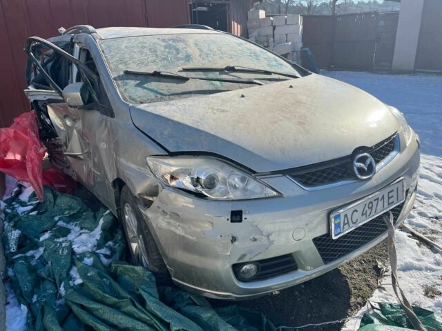 Серый Мазда 5, объемом двигателя 2 л и пробегом 208 тыс. км за 1000 $, фото 1 на Automoto.ua