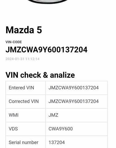 Серый Мазда 5, объемом двигателя 1.56 л и пробегом 225 тыс. км за 7000 $, фото 1 на Automoto.ua