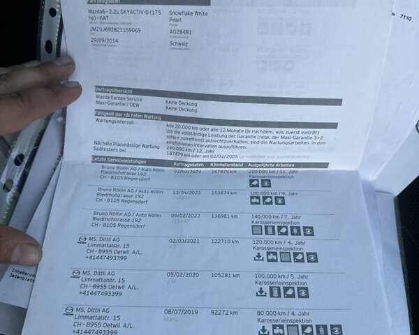 Белый Мазда 6, объемом двигателя 2.18 л и пробегом 179 тыс. км за 10700 $, фото 30 на Automoto.ua