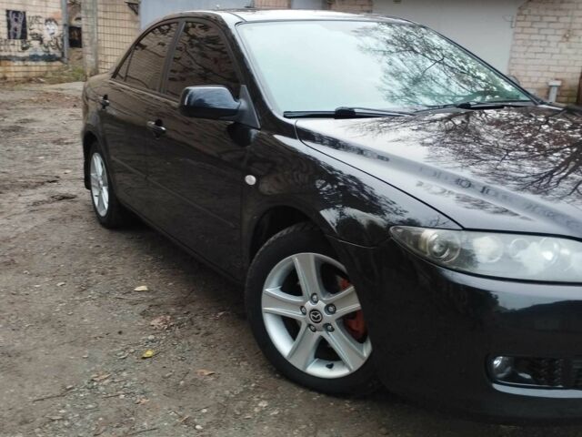Черный Мазда 6, объемом двигателя 2 л и пробегом 185 тыс. км за 5000 $, фото 2 на Automoto.ua