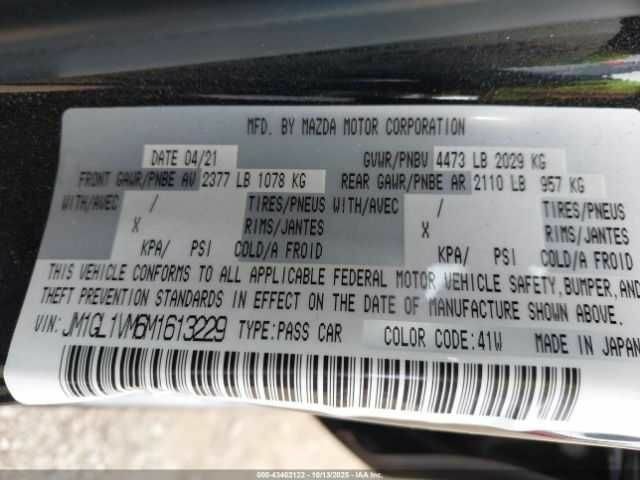 Черный Мазда 6, объемом двигателя 2.5 л и пробегом 87 тыс. км за 14000 $, фото 8 на Automoto.ua