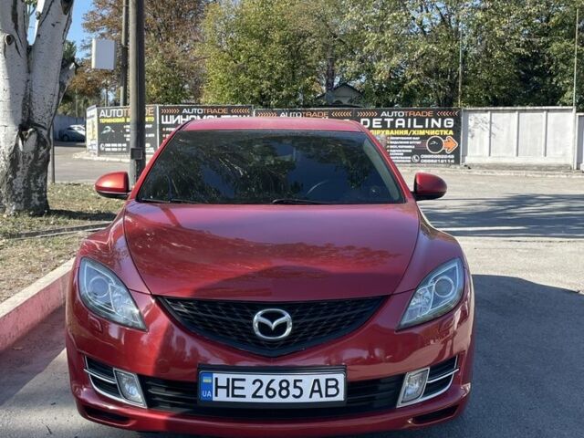 Красный Мазда 6, объемом двигателя 2 л и пробегом 213 тыс. км за 7500 $, фото 1 на Automoto.ua