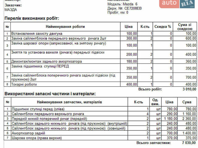 Серый Мазда 6, объемом двигателя 2 л и пробегом 320 тыс. км за 4800 $, фото 7 на Automoto.ua