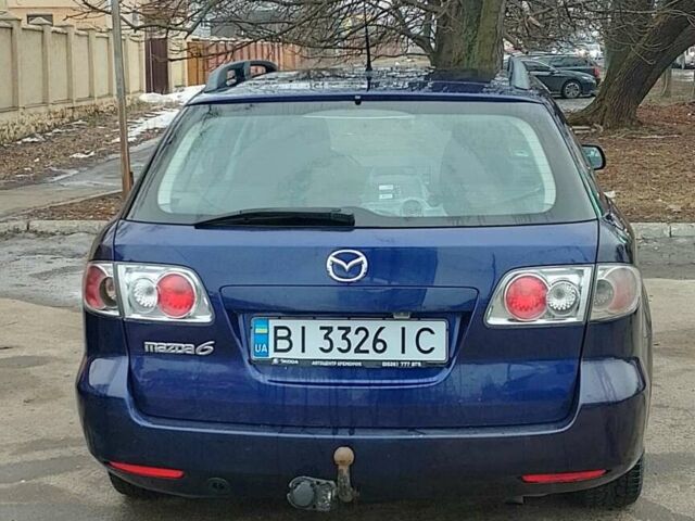 Синий Мазда 6, объемом двигателя 2 л и пробегом 300 тыс. км за 3900 $, фото 1 на Automoto.ua