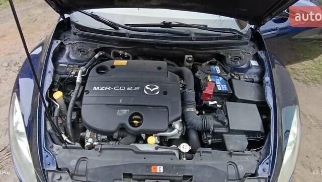 Синий Мазда 6, объемом двигателя 2.2 л и пробегом 223 тыс. км за 7800 $, фото 2 на Automoto.ua