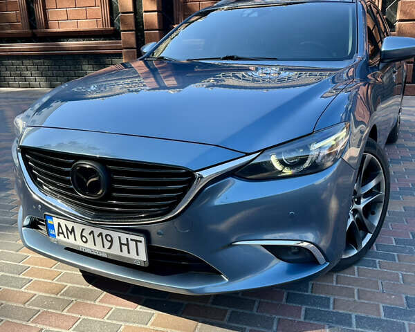 Синий Мазда 6, объемом двигателя 2.19 л и пробегом 160 тыс. км за 14550 $, фото 1 на Automoto.ua