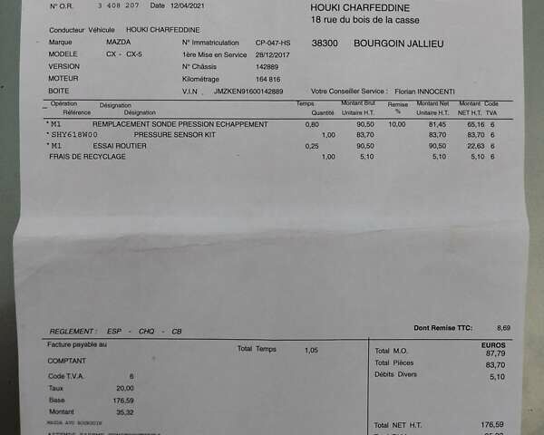 Сірий Мазда СХ-5, об'ємом двигуна 2.19 л та пробігом 205 тис. км за 11195 $, фото 22 на Automoto.ua