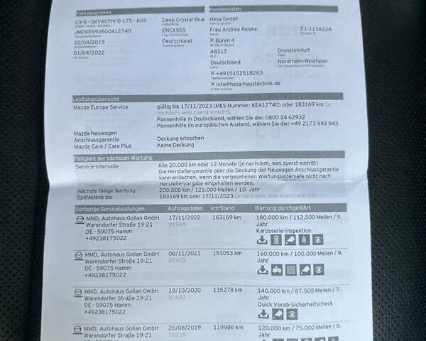 Синий Мазда СХ-5, объемом двигателя 2.19 л и пробегом 209 тыс. км за 14900 $, фото 33 на Automoto.ua