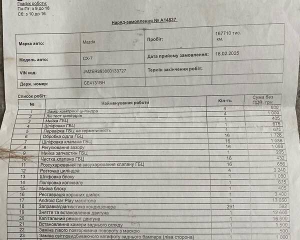 Червоний Мазда СХ-7, об'ємом двигуна 2.26 л та пробігом 178 тис. км за 8100 $, фото 6 на Automoto.ua