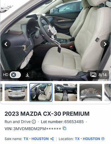 Белый Мазда CX-30, объемом двигателя 2.5 л и пробегом 34 тыс. км за 9500 $, фото 4 на Automoto.ua
