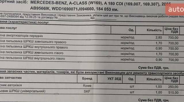 Бежевый Мерседес А класс, объемом двигателя 2 л и пробегом 184 тыс. км за 6000 $, фото 44 на Automoto.ua