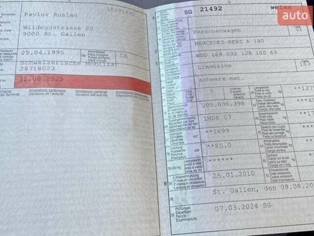 Черный Мерседес А класс, объемом двигателя 1.7 л и пробегом 260 тыс. км за 6500 $, фото 2 на Automoto.ua