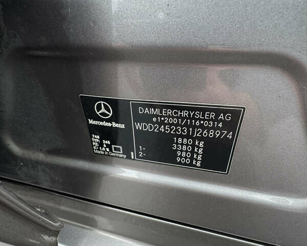 Сірий Мерседес Б-клас, об'ємом двигуна 2 л та пробігом 259 тис. км за 6500 $, фото 13 на Automoto.ua