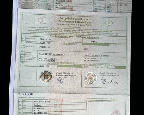 Серый Мерседес Б-класс, объемом двигателя 1.7 л и пробегом 217 тыс. км за 6900 $, фото 16 на Automoto.ua