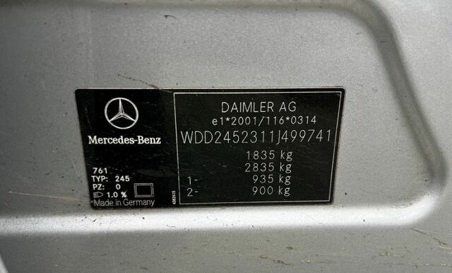 Сірий Мерседес Б-клас, об'ємом двигуна 1.5 л та пробігом 133 тис. км за 7000 $, фото 7 на Automoto.ua