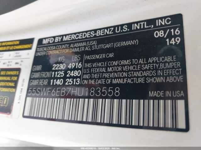 Белый Мерседес Ц-Класс, объемом двигателя 3 л и пробегом 108 тыс. км за 11000 $, фото 8 на Automoto.ua