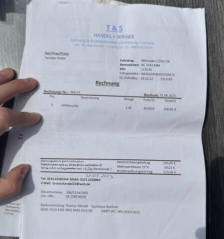 Червоний Мерседес Ц-Клас, об'ємом двигуна 1.8 л та пробігом 231 тис. км за 11100 $, фото 57 на Automoto.ua