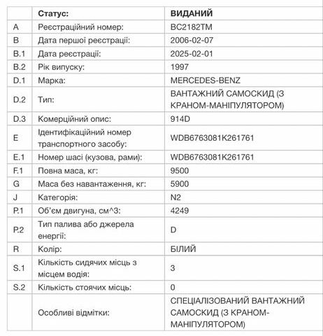 Мерседес Інша, об'ємом двигуна 0 л та пробігом 0 тис. км за 22500 $, фото 2 на Automoto.ua