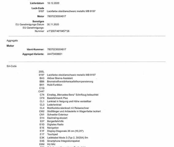 Черный Мерседес EQV, объемом двигателя 0 л и пробегом 70 тыс. км за 55500 $, фото 25 на Automoto.ua