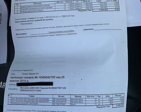 Черный Мерседес Г-Класс, объемом двигателя 5.4 л и пробегом 230 тыс. км за 34500 $, фото 73 на Automoto.ua