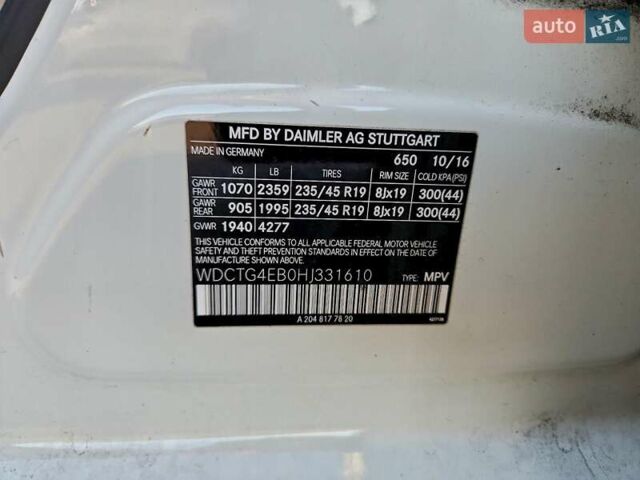 Белый Мерседес ГЛА-Класс, объемом двигателя 1.99 л и пробегом 170 тыс. км за 4500 $, фото 11 на Automoto.ua