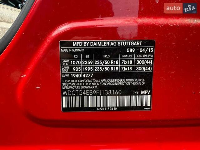 Красный Мерседес ГЛА-Класс, объемом двигателя 2 л и пробегом 77 тыс. км за 10800 $, фото 21 на Automoto.ua