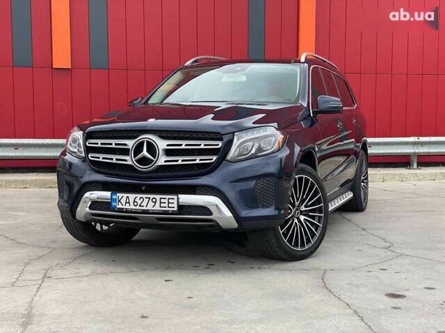 Синий Мерседес GLS 450, объемом двигателя 3 л и пробегом 205 тыс. км за 28500 $, фото 1 на Automoto.ua