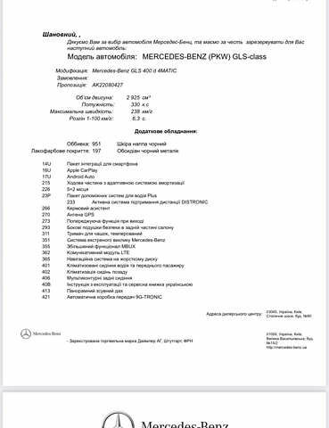 Чорний Мерседес ГЛС-Класс, об'ємом двигуна 2.93 л та пробігом 44 тис. км за 118000 $, фото 17 на Automoto.ua