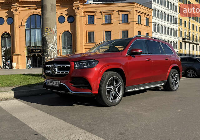 Красный Мерседес ГЛС-Класс, объемом двигателя 3.98 л и пробегом 83 тыс. км за 80000 $, фото 1 на Automoto.ua