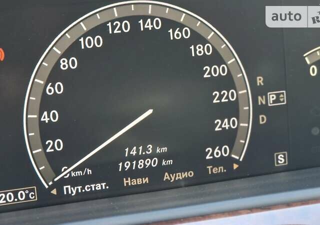 Сірий Мерседес С Клас, об'ємом двигуна 5.5 л та пробігом 191 тис. км за 12900 $, фото 17 на Automoto.ua