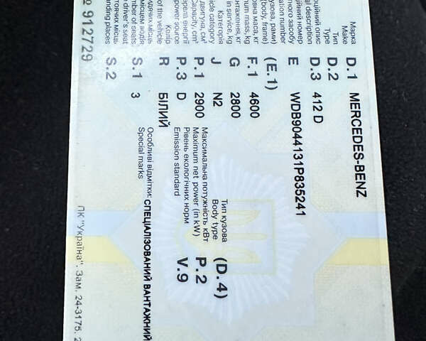 Білий Мерседес Sprinter, об'ємом двигуна 2.9 л та пробігом 500 тис. км за 6900 $, фото 24 на Automoto.ua