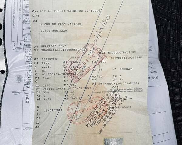 Белый Мерседес Sprinter, объемом двигателя 2.2 л и пробегом 298 тыс. км за 13900 $, фото 68 на Automoto.ua