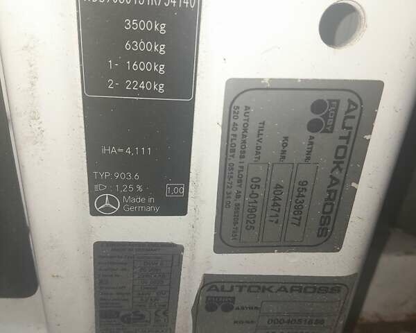 Белый Мерседес Sprinter, объемом двигателя 2.7 л и пробегом 510 тыс. км за 12500 $, фото 16 на Automoto.ua