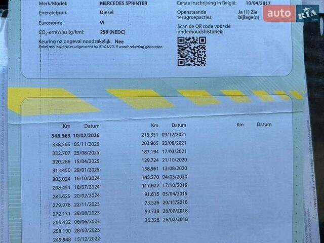 Білий Мерседес Sprinter, об'ємом двигуна 3 л та пробігом 353 тис. км за 36700 $, фото 31 на Automoto.ua