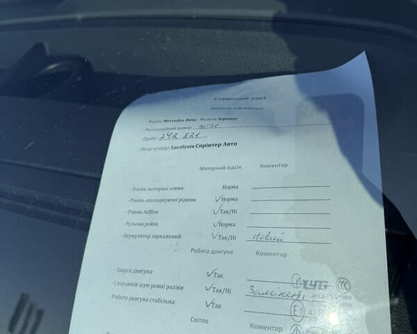 Белый Мерседес Sprinter, объемом двигателя 2 л и пробегом 242 тыс. км за 24900 $, фото 14 на Automoto.ua